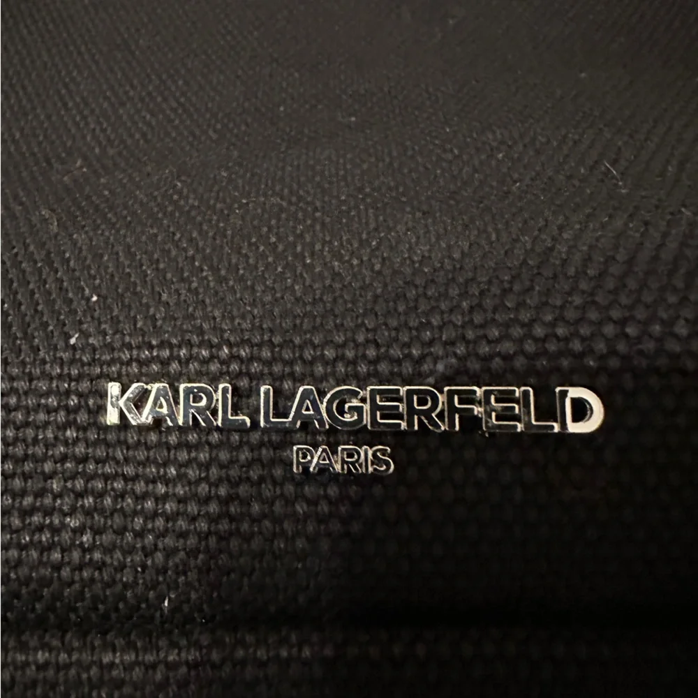 Karl Lagerfeld Black Cotton Paris Tote Bag - NWOT
